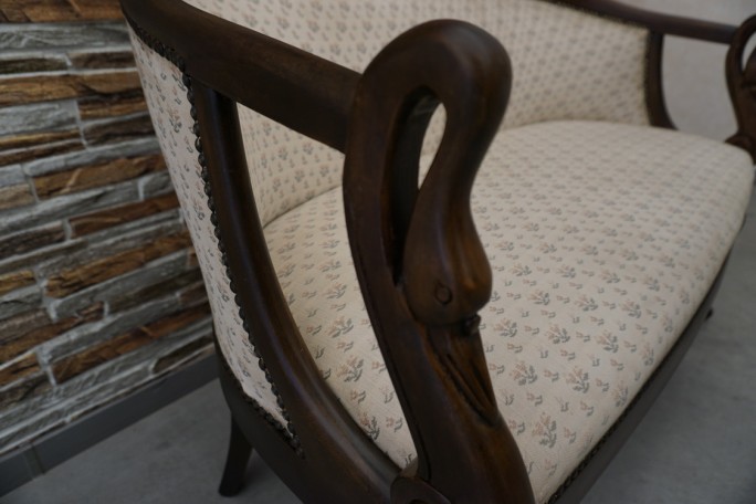 SOFA SIEDZISKO MAŁA STYLOWA ORZECHOWA DO...