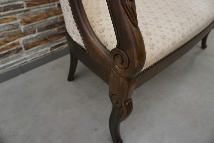 SOFA SIEDZISKO MAŁA STYLOWA ORZECHOWA DO...