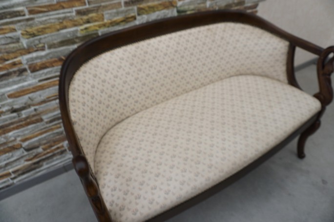 SOFA SIEDZISKO MAŁA STYLOWA ORZECHOWA DO...