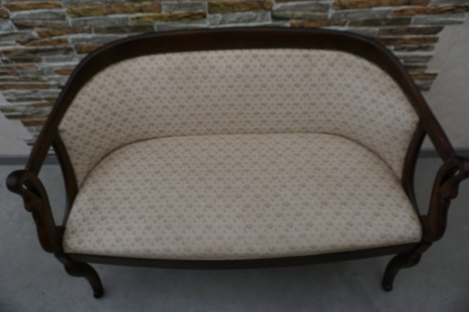 SOFA SIEDZISKO MAŁA STYLOWA ORZECHOWA DO...