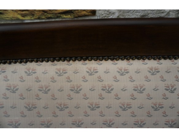 SOFA SIEDZISKO MAŁA STYLOWA ORZECHOWA DO POCZEKALNI / PRZEDPOKOJU SZER. 116 CM