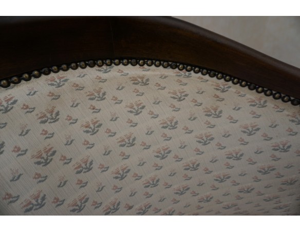 SOFA SIEDZISKO MAŁA STYLOWA ORZECHOWA DO POCZEKALNI / PRZEDPOKOJU SZER. 116 CM