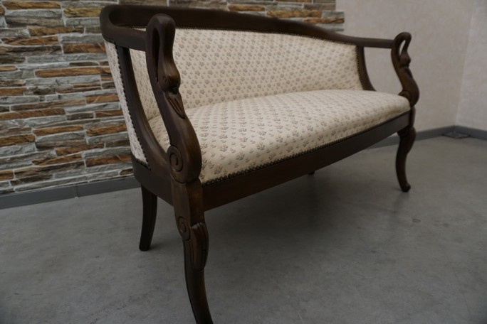 SOFA SIEDZISKO MAŁA STYLOWA ORZECHOWA DO...