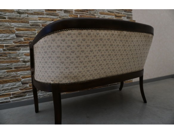 SOFA SIEDZISKO MAŁA STYLOWA ORZECHOWA DO POCZEKALNI / PRZEDPOKOJU SZER. 116 CM