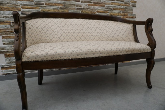 SOFA SIEDZISKO MAŁA STYLOWA ORZECHOWA DO...