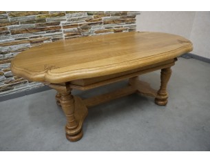 ŁAWA LITY DĄB NATURALNA JASNA RZEŻBIONY BLAT SZER. 135 CM 2