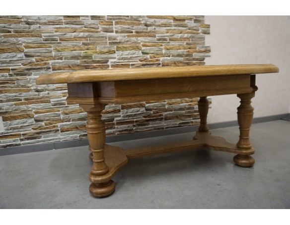 ŁAWA LITY DĄB NATURALNA JASNA RZEŻBIONY BLAT SZER. 135 CM