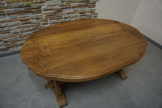 ŁAWA LITY DĄB NATURALNA RZEŹBIONY BLAT...