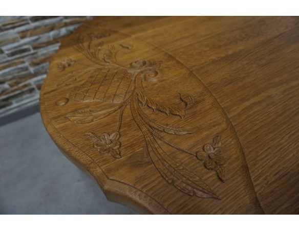 ŁAWA LITY DĄB NATURALNA RZEŹBIONY BLAT UNIKATOWA SZER. 140 CM
