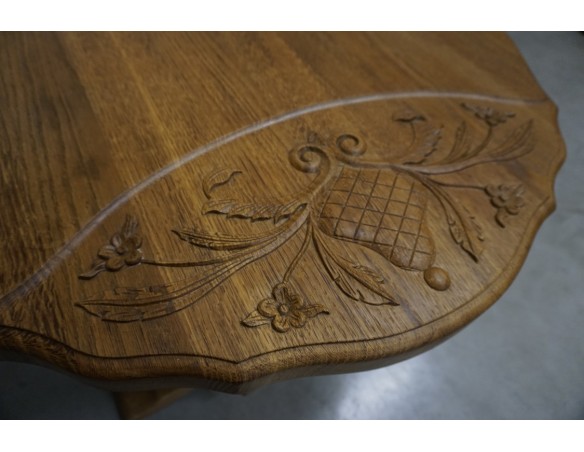 ŁAWA LITY DĄB NATURALNA RZEŹBIONY BLAT UNIKATOWA SZER. 140 CM