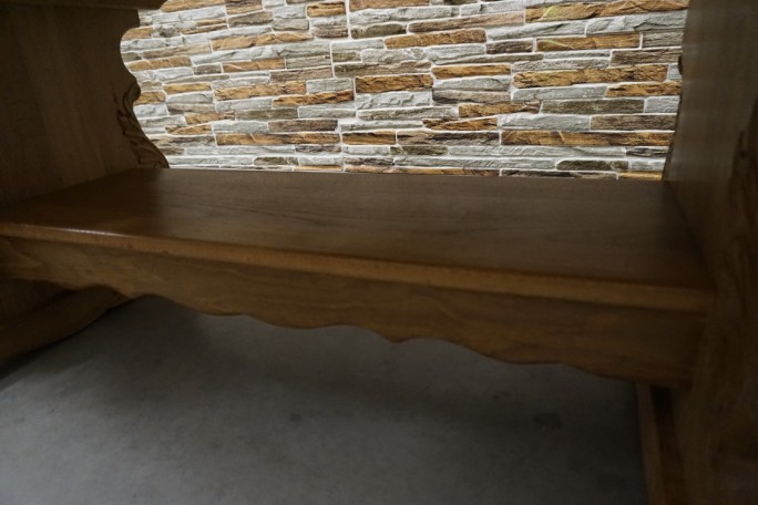 ŁAWA LITY DĄB NATURALNA RZEŹBIONY BLAT...