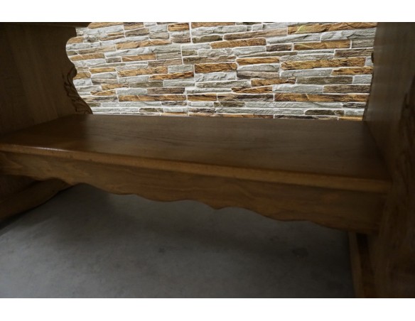 ŁAWA LITY DĄB NATURALNA RZEŹBIONY BLAT UNIKATOWA SZER. 140 CM