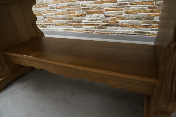 ŁAWA LITY DĄB NATURALNA RZEŹBIONY BLAT...