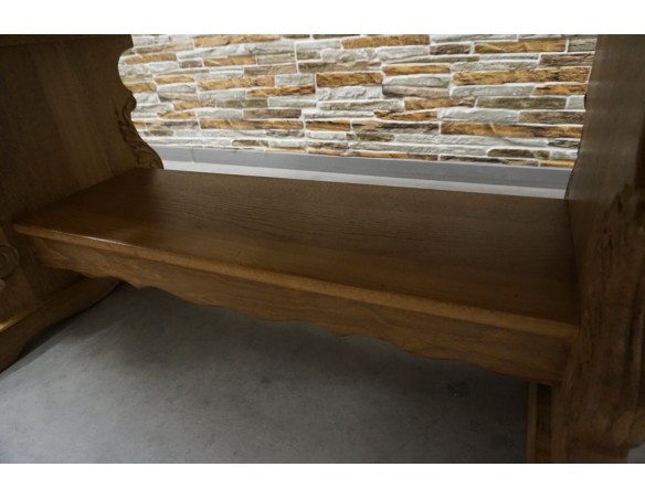 ŁAWA LITY DĄB NATURALNA RZEŹBIONY BLAT UNIKATOWA SZER. 140 CM