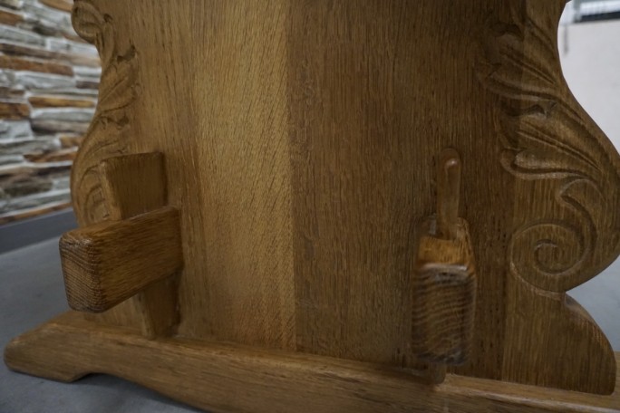 ŁAWA LITY DĄB NATURALNA RZEŹBIONY BLAT...