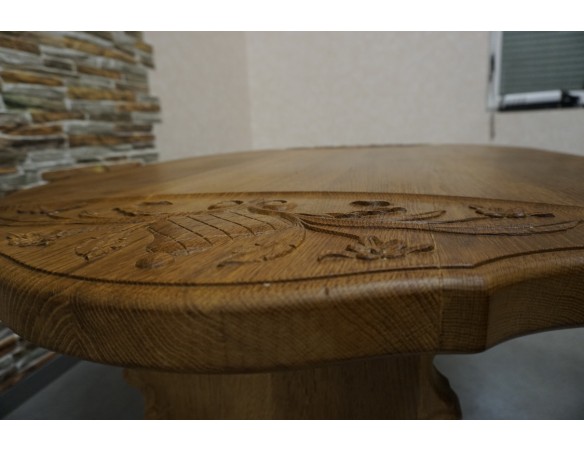 ŁAWA LITY DĄB NATURALNA RZEŹBIONY BLAT UNIKATOWA SZER. 140 CM