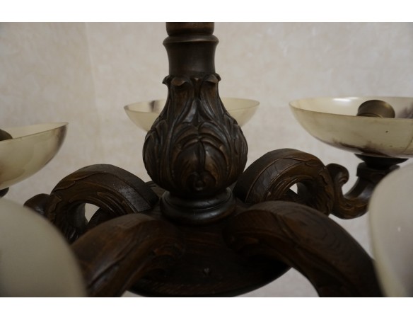 ŻYRANDOL DĘBOWY WISZĄCY 5 KLOSZY