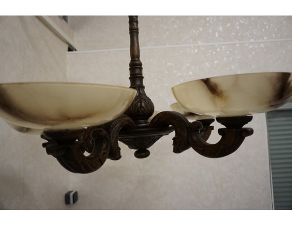 ŻYRANDOL DĘBOWY WISZĄCY 5 KLOSZY