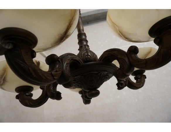 ŻYRANDOL DĘBOWY WISZĄCY 5 KLOSZY