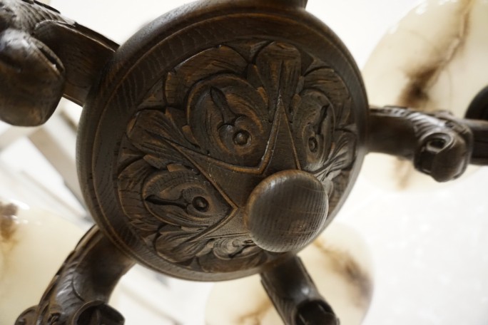 ŻYRANDOL DĘBOWY WISZĄCY 5 KLOSZY