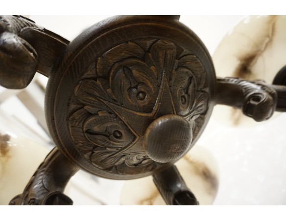 ŻYRANDOL DĘBOWY WISZĄCY 5 KLOSZY