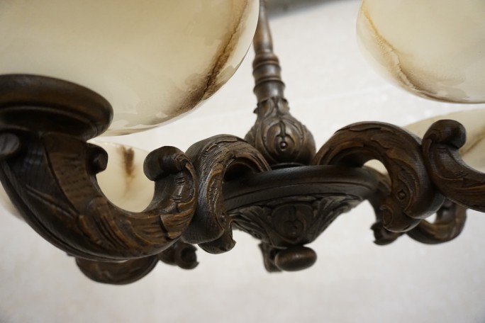 ŻYRANDOL DĘBOWY WISZĄCY 5 KLOSZY