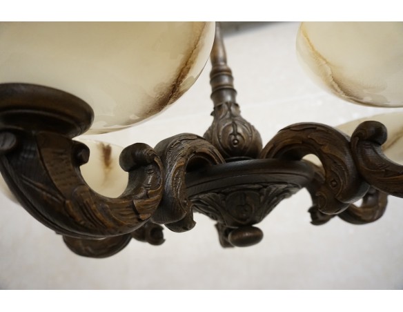 ŻYRANDOL DĘBOWY WISZĄCY 5 KLOSZY