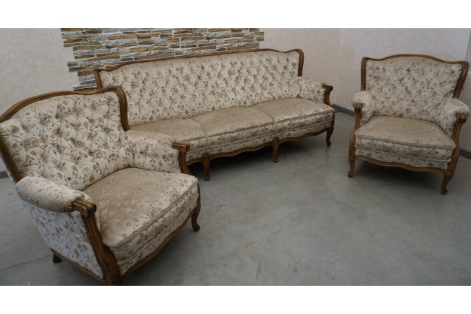 ZESTAW CHIPPENDALE SOFA 3 OSOBOWA + 2 FOTELE...