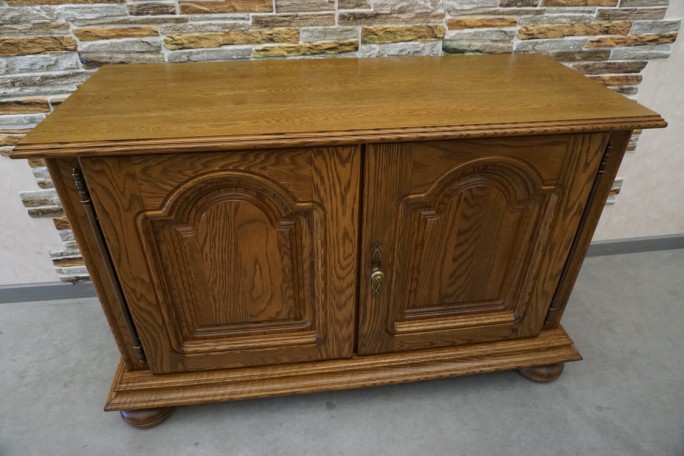 KOMODA DĘBOWA 2 DRZWIOWA SZER. 120 CM