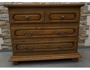KOMODA DĘBOWA Z SZUFLADAMI / BIELIŹNIARKA SZER. 107 CM 2