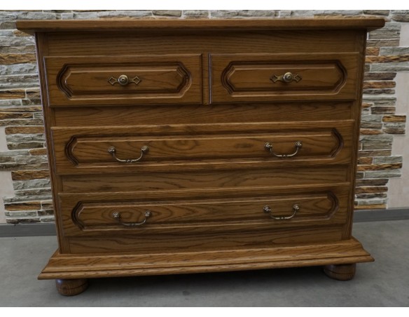 KOMODA DĘBOWA Z SZUFLADAMI / BIELIŹNIARKA SZER. 107 CM