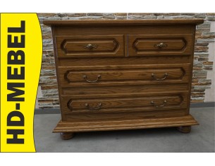 KOMODA DĘBOWA Z SZUFLADAMI / BIELIŹNIARKA SZER. 107 CM