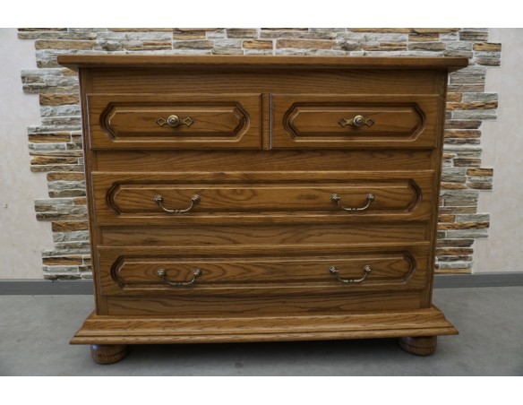 KOMODA DĘBOWA Z SZUFLADAMI / BIELIŹNIARKA SZER. 107 CM