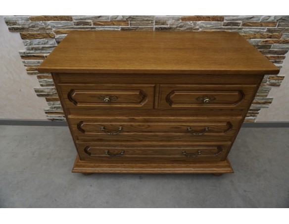 KOMODA DĘBOWA Z SZUFLADAMI / BIELIŹNIARKA SZER. 107 CM