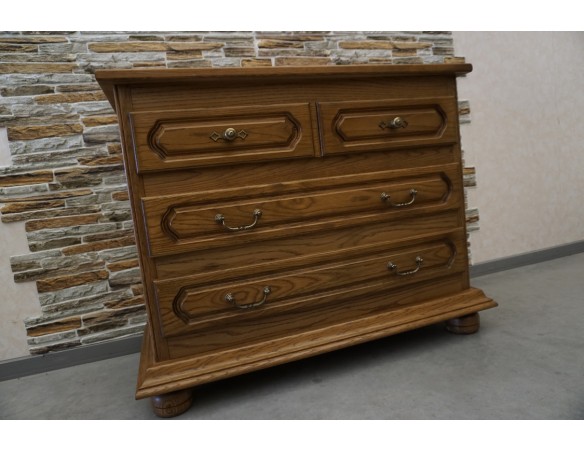 KOMODA DĘBOWA Z SZUFLADAMI / BIELIŹNIARKA SZER. 107 CM