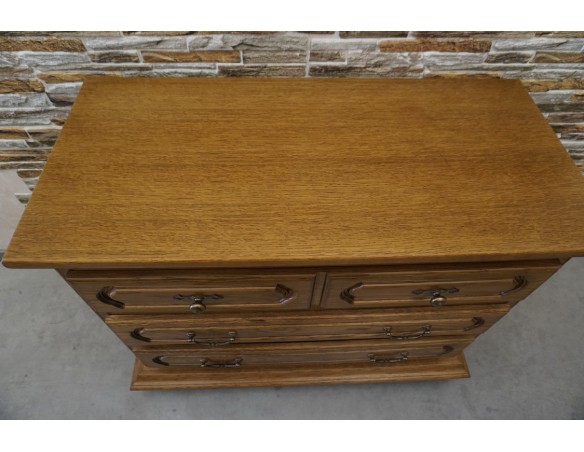 KOMODA DĘBOWA Z SZUFLADAMI / BIELIŹNIARKA SZER. 107 CM