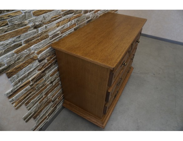 KOMODA DĘBOWA Z SZUFLADAMI / BIELIŹNIARKA SZER. 107 CM