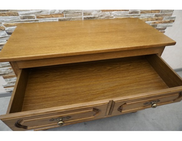 KOMODA DĘBOWA Z SZUFLADAMI / BIELIŹNIARKA SZER. 107 CM