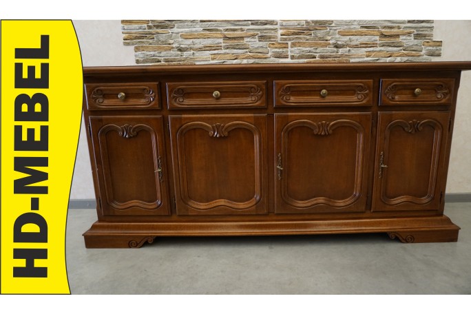 KOMODA ORZECHOWA 4 DRZWIOWA SZER. 180 CM