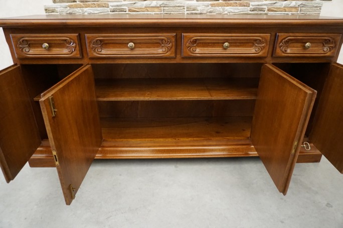 KOMODA ORZECHOWA 4 DRZWIOWA SZER. 180 CM