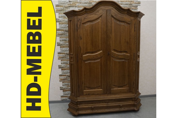 SZAFA DĘBOWA Z LITEGO DĘBU 2 DRZWIOWA SZER. 152 CM