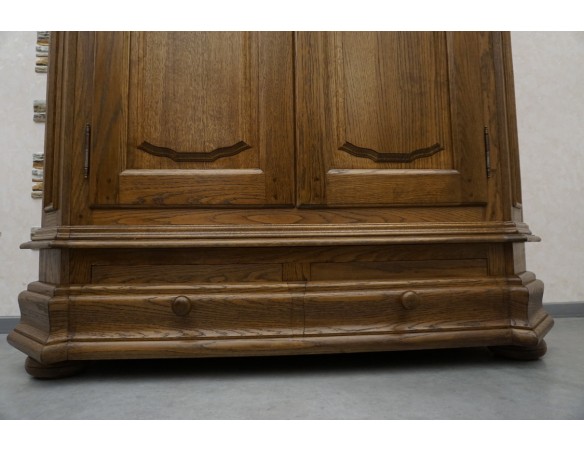 SZAFA DĘBOWA Z LITEGO DĘBU 2 DRZWIOWA SZER. 152 CM