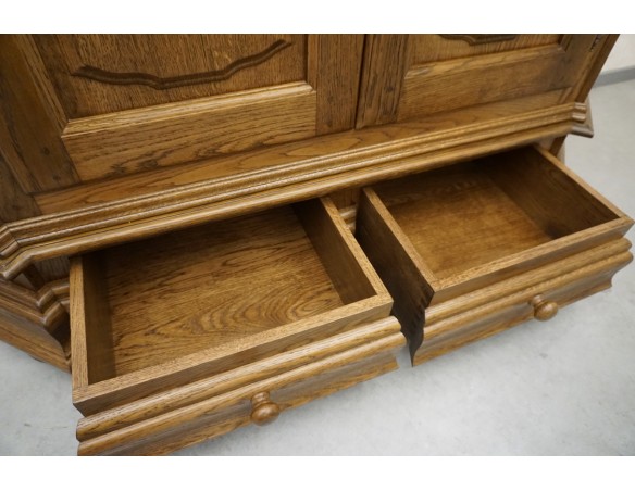 SZAFA DĘBOWA Z LITEGO DĘBU 2 DRZWIOWA SZER. 152 CM