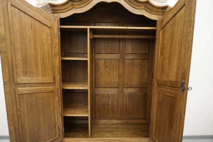 SZAFA DĘBOWA Z LITEGO DĘBU 2 DRZWIOWA SZER. 152 CM