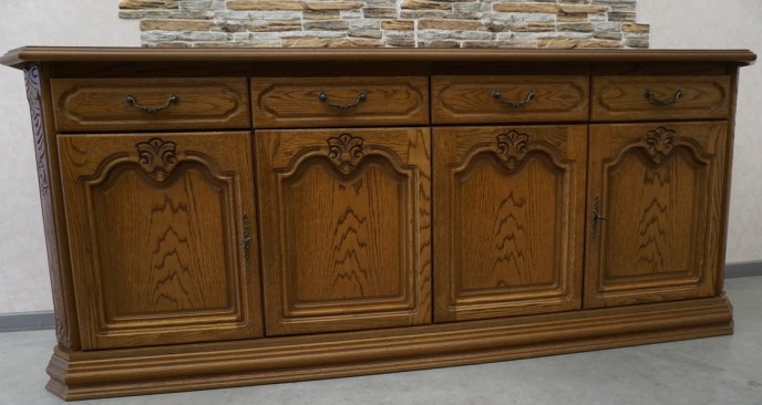 KOMODA DĘBOWA 4 DRZWIOWA SZER. 200 CM 2