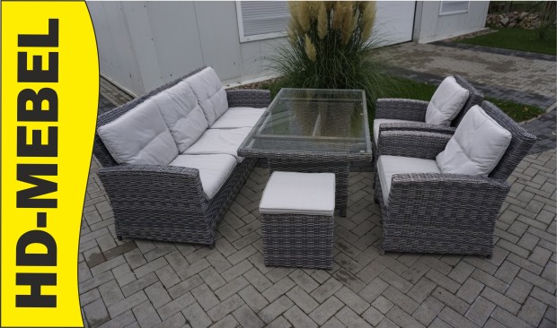 ZESTAW DO OGRODU TARAS STÓŁ + SOFA 3 OSOBOWA + 2 FOTELE...