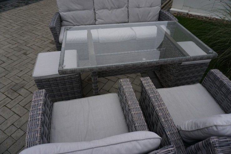 ZESTAW DO OGRODU TARAS STÓŁ + SOFA 3 OSOBOWA +...