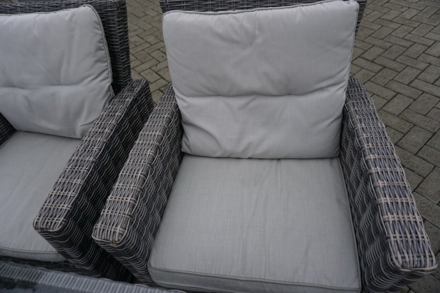 ZESTAW DO OGRODU TARAS STÓŁ + SOFA 3 OSOBOWA + 2 FOTELE  TECHNORATTAN