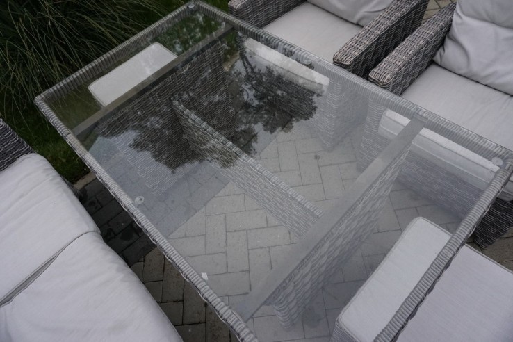 ZESTAW DO OGRODU TARAS STÓŁ + SOFA 3 OSOBOWA +...