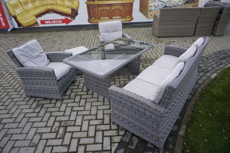 ZESTAW NA OGRÓD TARAS SOFA 3 OSOBOWA + 2 FOTELE...